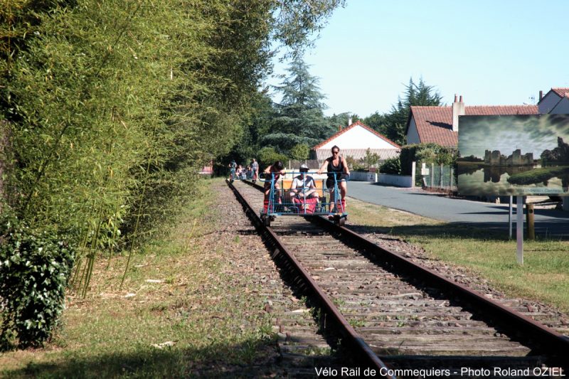 velo rail commequiers arrivee en gare